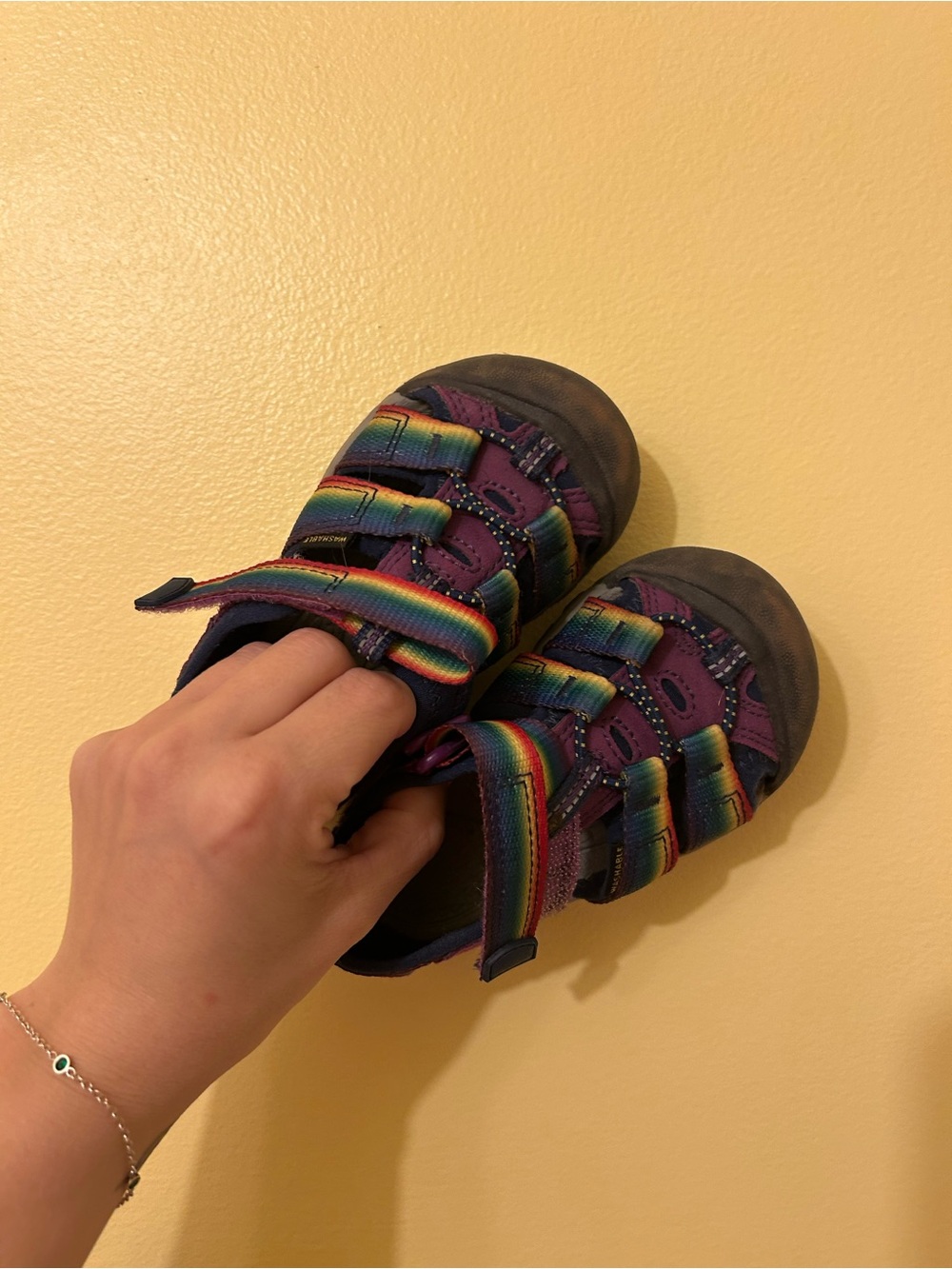 Keen Kids Purple Sandals with Rainbow Straps